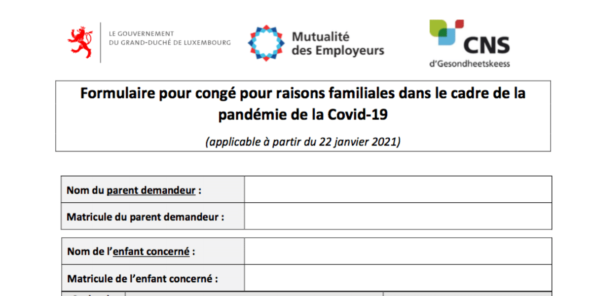 Conge Pour Raisons Familiales Au Luxembourg Prolonge Jusqu En Avril Les Frontaliers