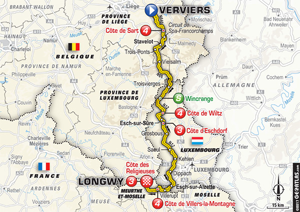Tour de France 2017, étape 3 : Verviers en Belgique - Longwy en France
