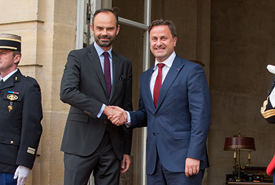 Xavier Bettel et Edouard Philippe à Paris le 20 juillet 2017
