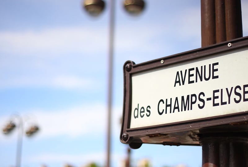 panneau "Champs-Elysées"