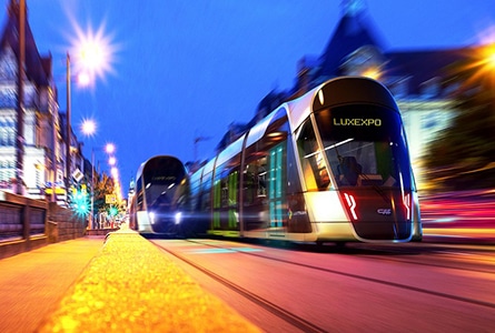 Le futur tramway de Luxembourg sur le Pont Adolphe